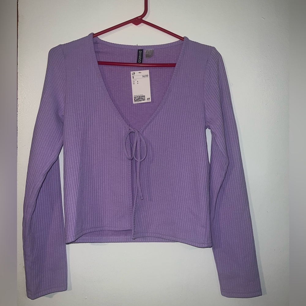 H&M tie cardigan